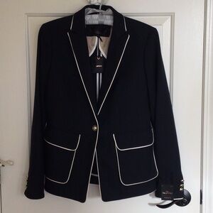 next TAILORING Navy Blazer with White Trim BNWT